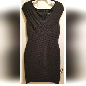 Tadashi Off Shoulder Black Bodycon Bandage cocktail Dress Size Medium